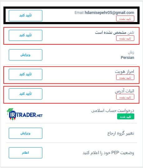 تایید ایمیل
