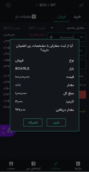 کارمزد فروش در نوبیتکس